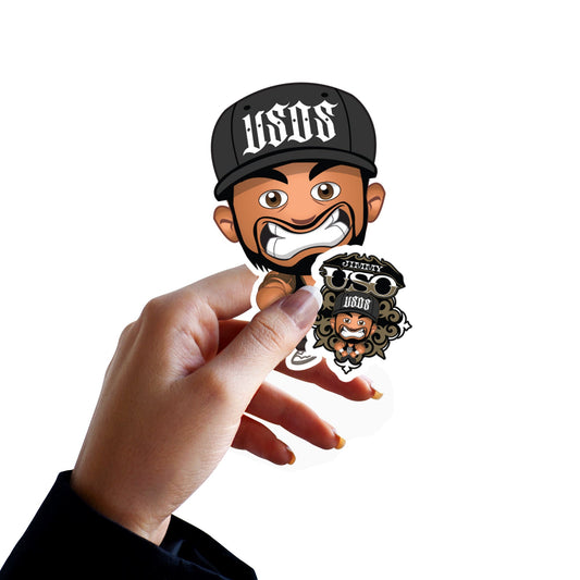 Jimmy Uso - 5 Minis (Mixed Sizes) - Official WWE - Reusable Vinyl Decals