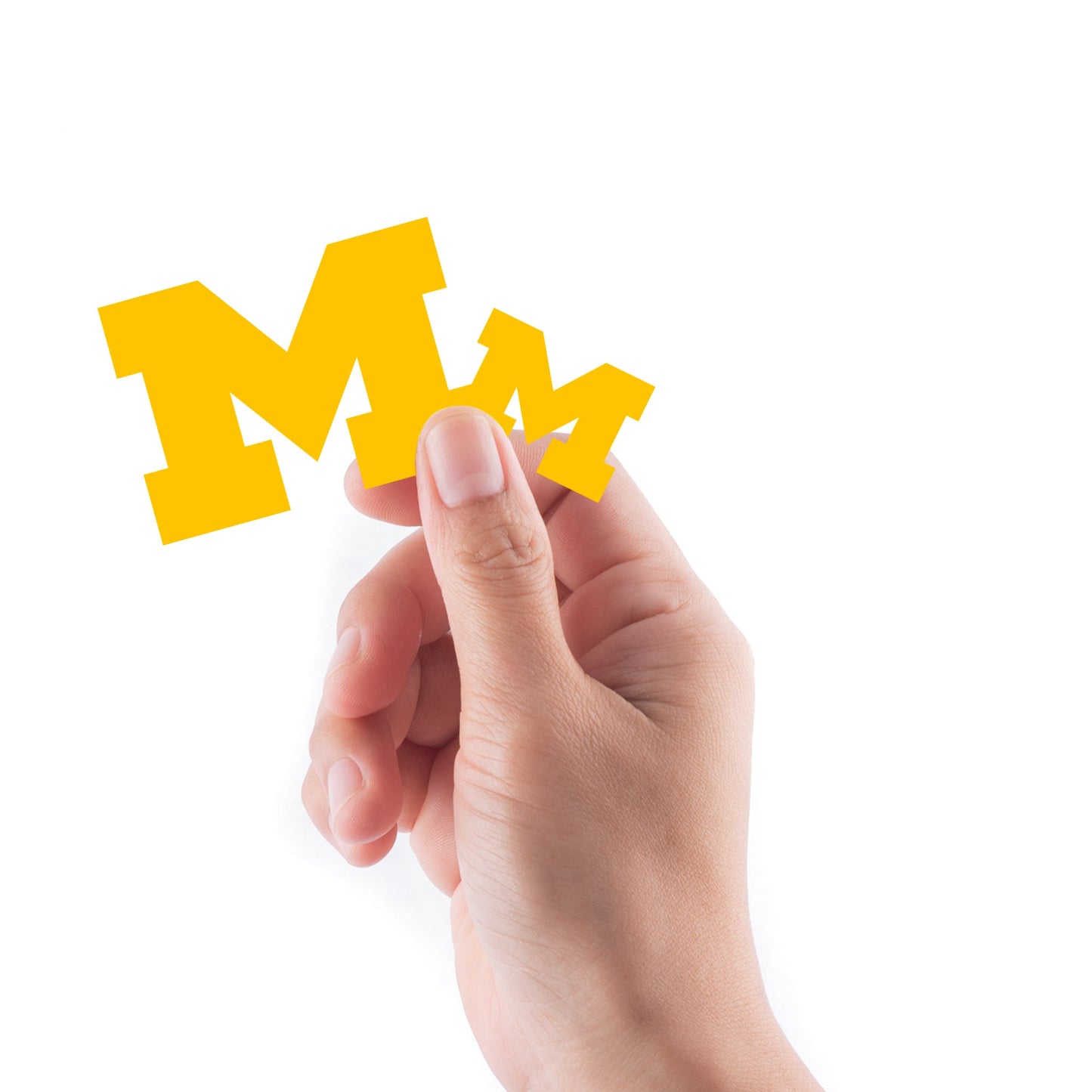U of Michigan - 5 Logo Minis (Mixed Sizes) - Official NCAA - Michigan Wolverines - Reusable Vinyl Decals