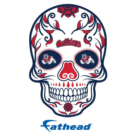 Fresno State Bulldogs - 5 Sugar Skull Logo Minis (Mixed Sizes) - Official NCAA - Reusable Vinyl Decals