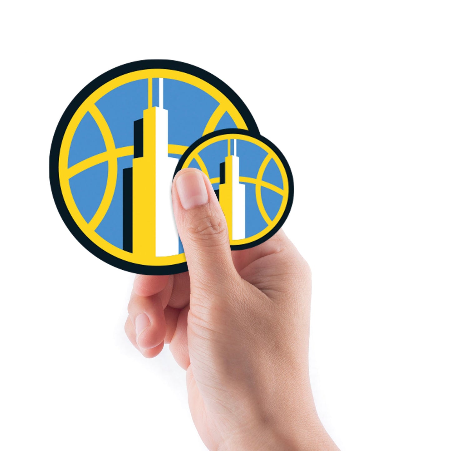 Chicago Sky - 5 Logo Minis (Mixed Sizes) - Official WNBA - Reusable Vinyl Decals