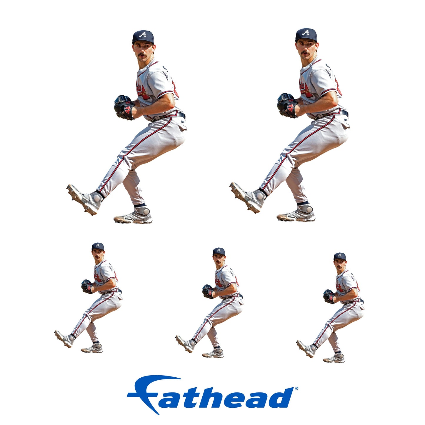 Spencer Strider - 5 Minis (Mixed Sizes) - Official MLB - Atlanta Braves - Reusable Vinyl Decals
