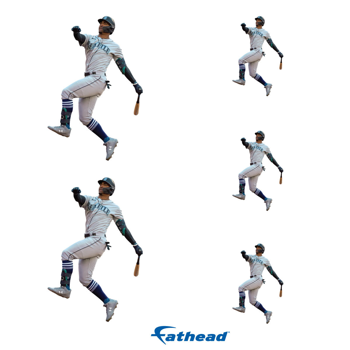 Julio Rodriguez - 5 Player Minis (Mixed Sizes) - Official MLB - Seattle Mariners - Reusable Vinyl Decals