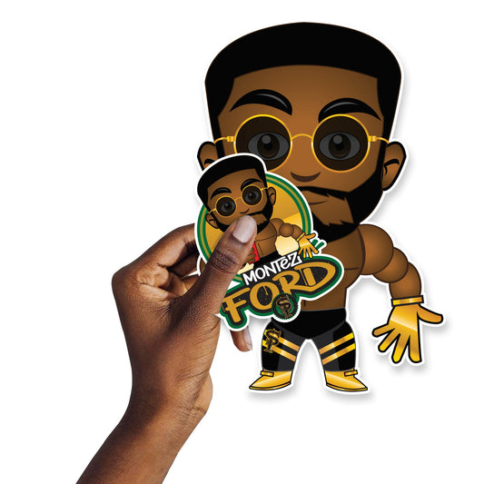Montez Ford - 5 Minis (Mixed Sizes) - Official WWE - Reusable Vinyl Decals