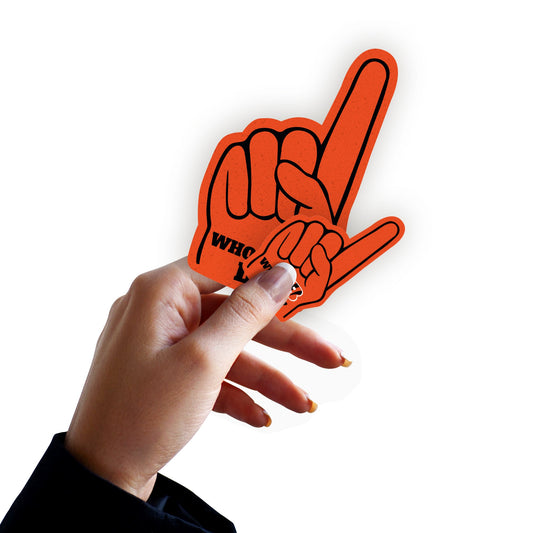 Cincinnati Bengals - 4 Foam Finger Minis (Mixed Sizes) - Official NFL - Reusable Vinyl Decals