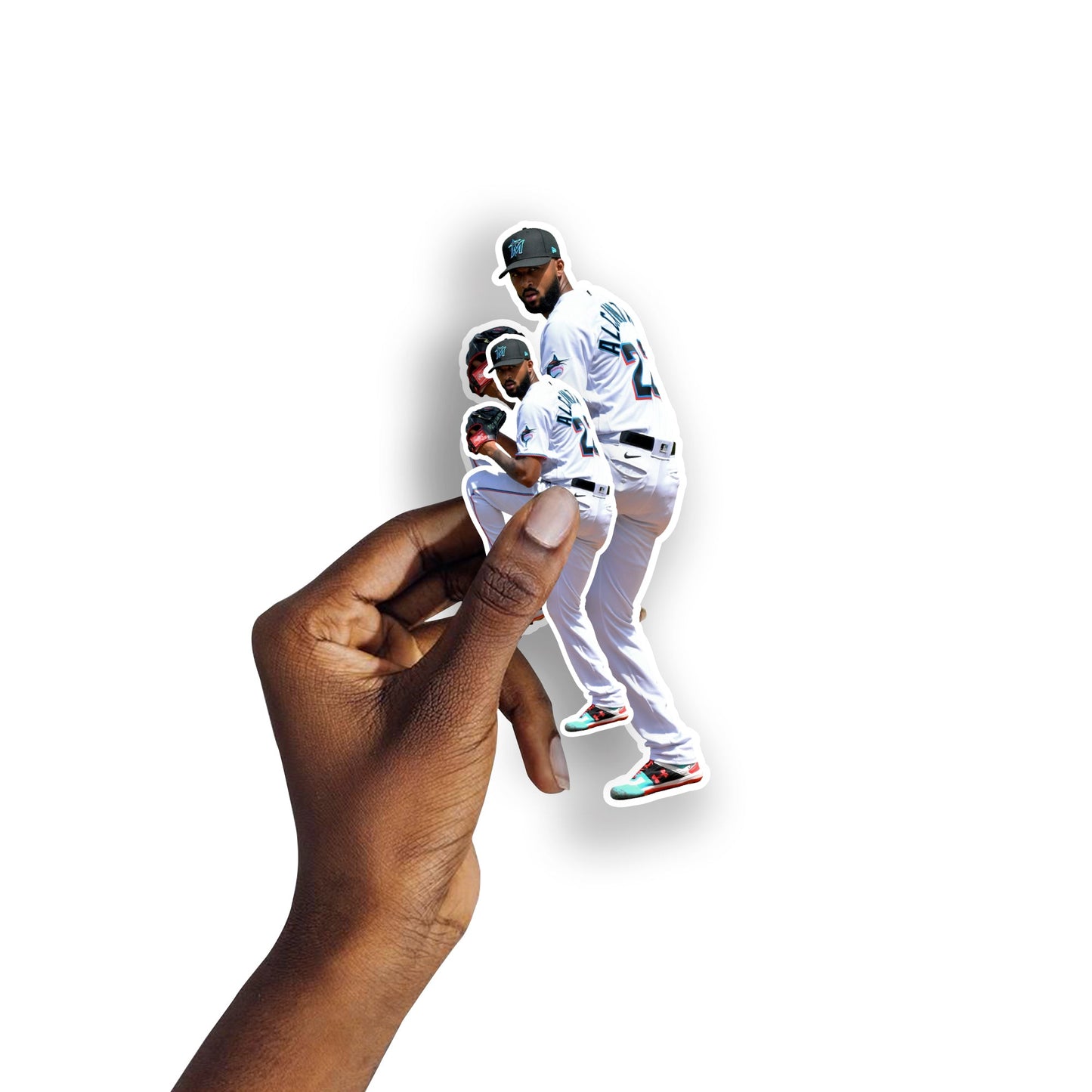 Sandy Alcantara - 5 Player Minis (Mixed Sizes) - Official MLB - Miami Marlins - Reusable Vinyl Decals
