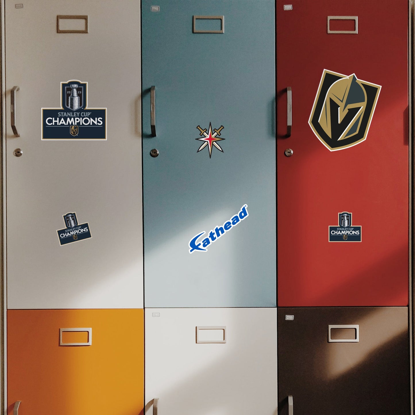 Vegas Golden Knights - 5 Logo Minis (Mixed Sizes) - Official NHL - 2023 Stanley Cup Champions - Reusable Vinyl Decals