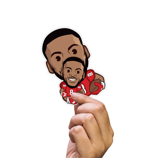Kyle Pitts - 5 Emoji Minis (Mixed Sizes) - Official NFLPA - Atlanta Falcons - Reusable Vinyl Decals
