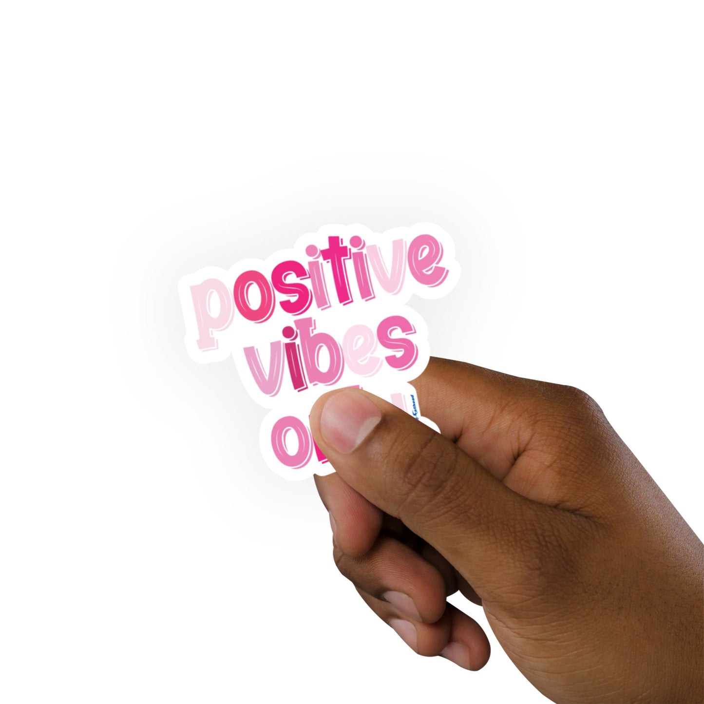 Sheet of 3 -Positivity: Positive Vibes Only Minis - Removable Adhesive Decal