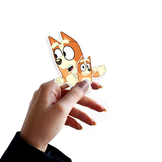 Bingo - 5 Character Minis (Mixed Sizes) - Official BBC - Bluey - Reusable Vinyl Decals