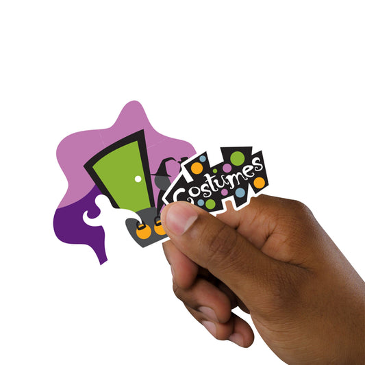 Sheet of 5 -Halloween:  Happy Halloween Minis        -   Removable    Adhesive Decal