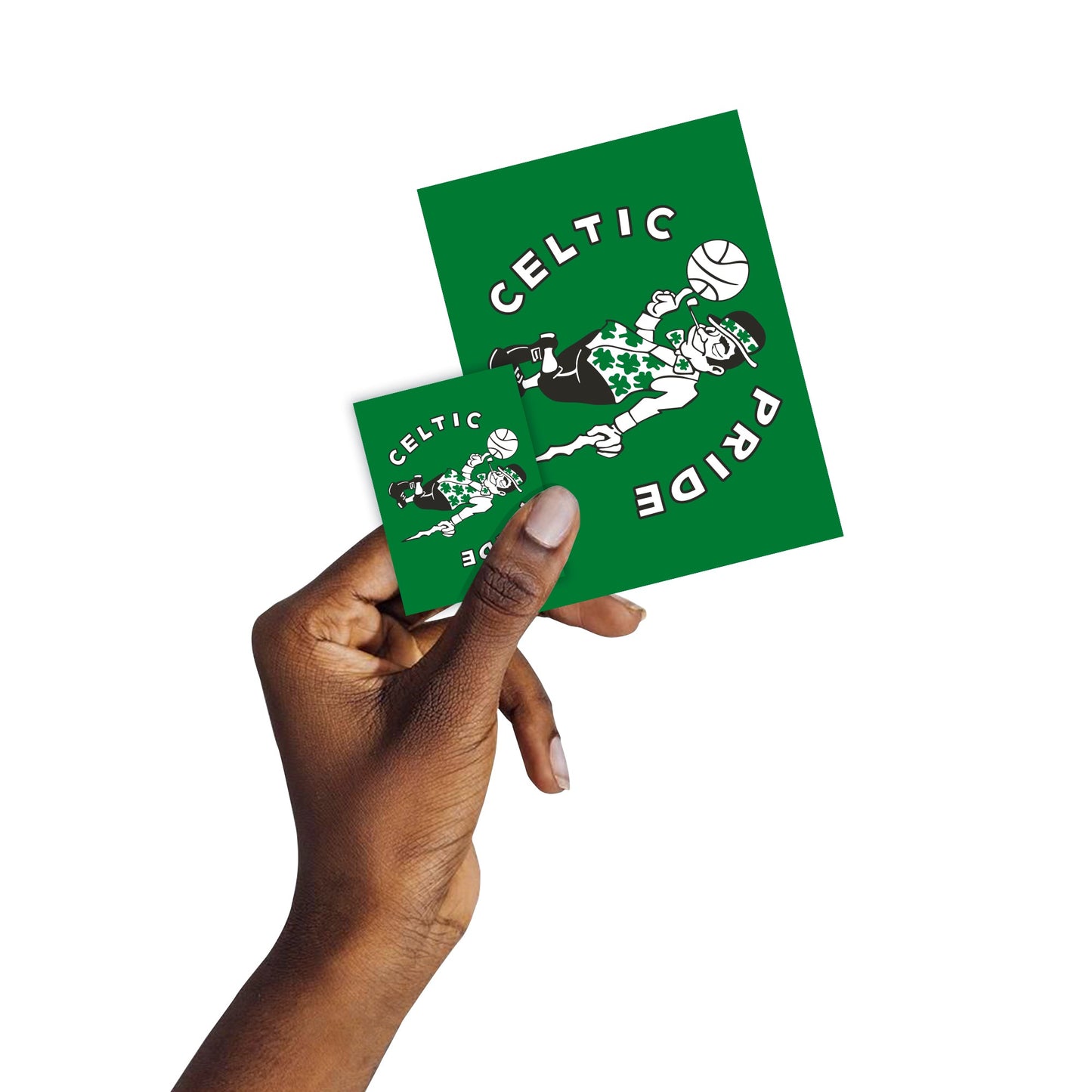 Boston Celtics - 5 Logo Minis (Mixed Sizes) - Official NBA - Reusable Vinyl Decals