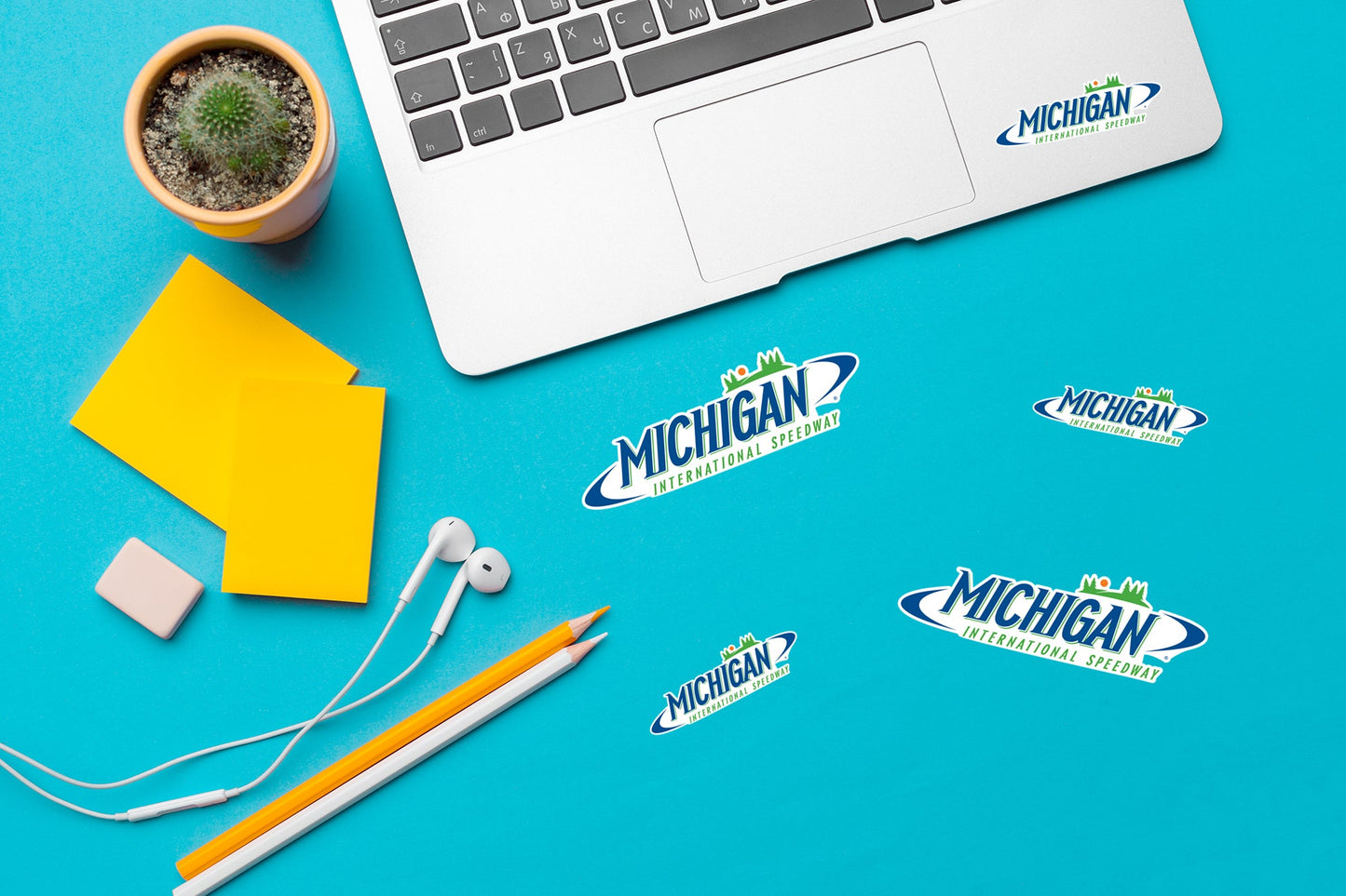 Michigan International Speedway - 5 Logo Minis (Mixed Sizes) - Official NASCAR - Reusable Vinyl Decals