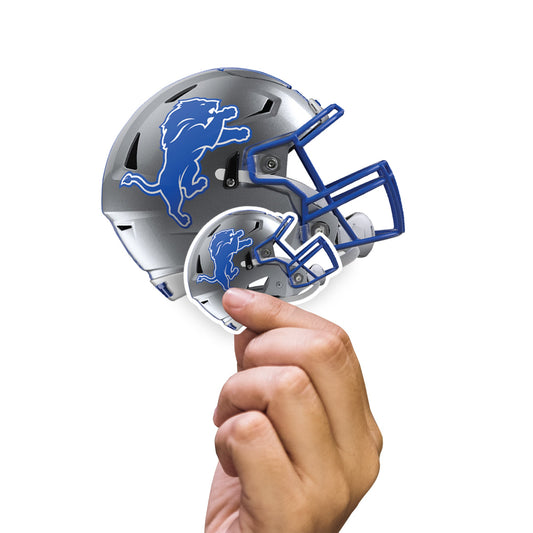 Detroit Lions - 5 Helmet Minis (Mixed Sizes) - Official NFL - Reusable Vinyl Decals