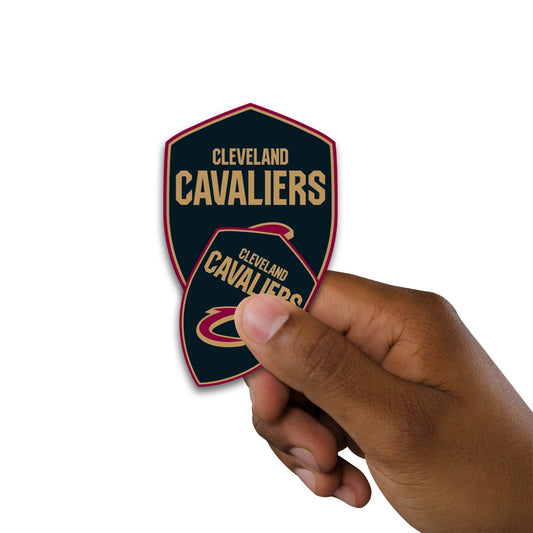 Cleveland Cavaliers - 5 Shield Logo Minis (Mixed Sizes) - Official NBA - Reusable Vinyl Decals