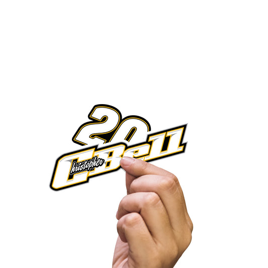Christopher Bell - 5 Logo Minis (Mixed Sizes) - Official NASCAR - Reusable Vinyl Decals