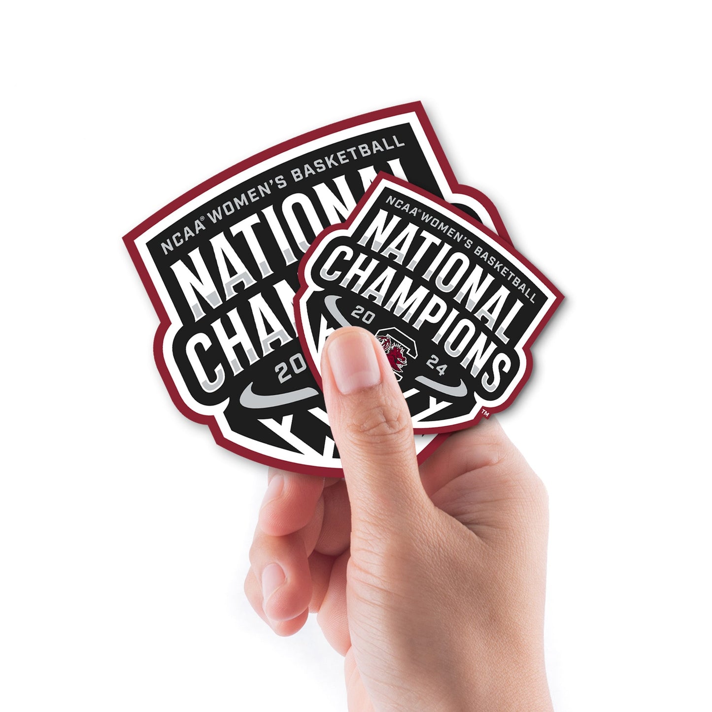 South Carolina Gamecocks - 5 Logo Minis (Mixed Sizes) - Official NCAA - 2024 Women's Basketball National Champions - Reusable Vinyl Decals