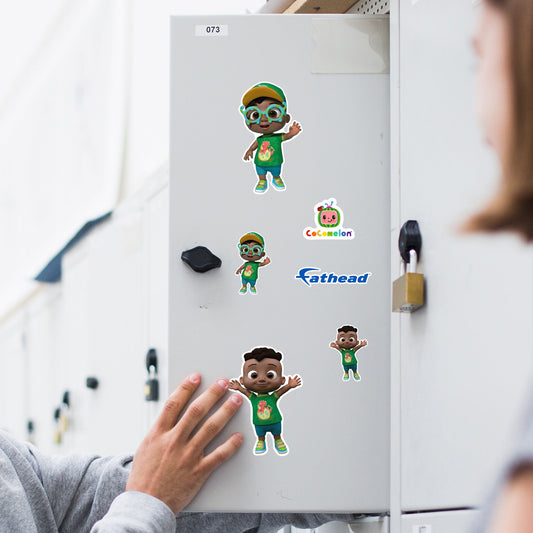 Cody - 5 Character Minis (Mixed Sizes) - Official CoComelon - Reusable Vinyl Decals