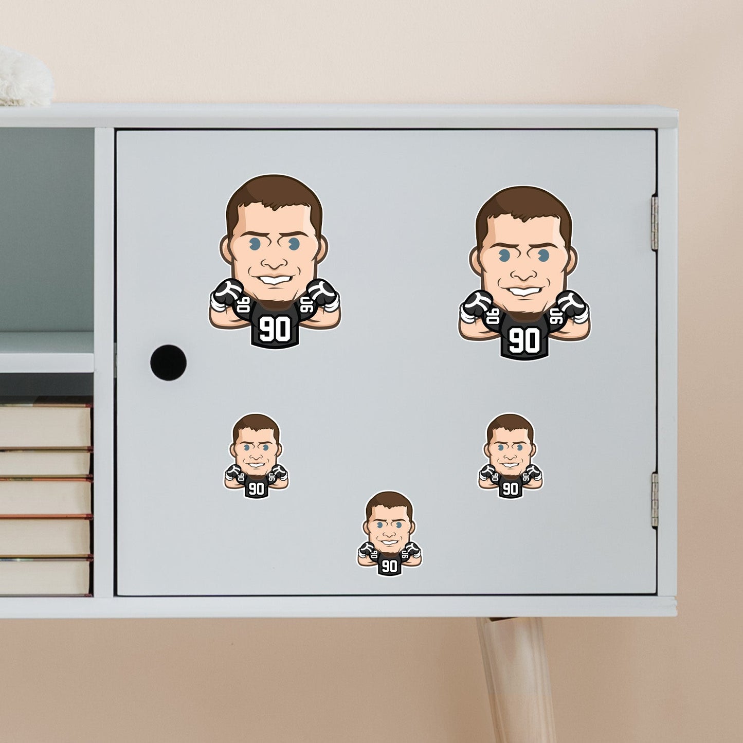 T.J. Watt - 5 Emoji Minis (Mixed Sizes) - Official NFLPA - Pittsburgh Steelers - Reusable Vinyl Decals