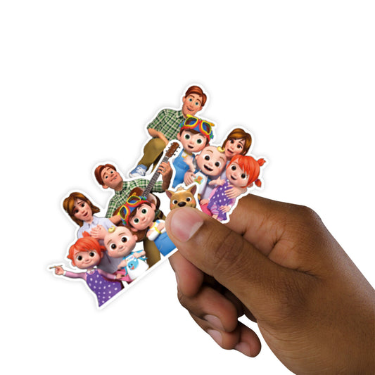 JJ - 5 Character Minis (Mixed Sizes) - Official CoComelon - Family - Reusable Vinyl Decals