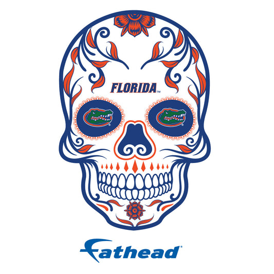 Florida Gators - 5 Sugar Skull Logo Minis (Mixed Sizes) - Official NCAA - Reusable Vinyl Decals