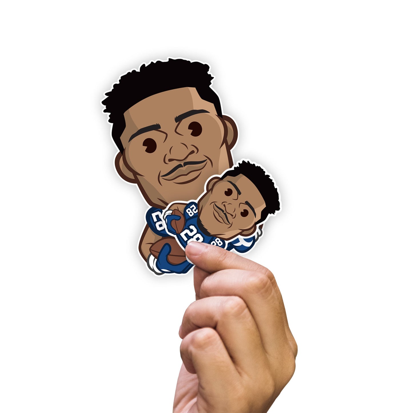 Jonathan Taylor - 5 Emoji Minis (Mixed Sizes) - Official NFLPA - Indianapolis Colts - Reusable Vinyl Decals