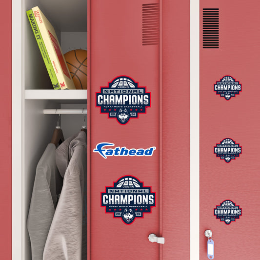 UConn Huskies - 5 Logo Minis (Mixed Sizes) - Official NCAA - 2024 Men's Basketball National Champions - Reusable Vinyl Decals
