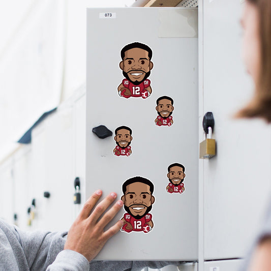 Nico Collins - 5 Emoji Minis (Mixed Sizes) - Official NFLPA - Houston Texans - Reusable Vinyl Decals