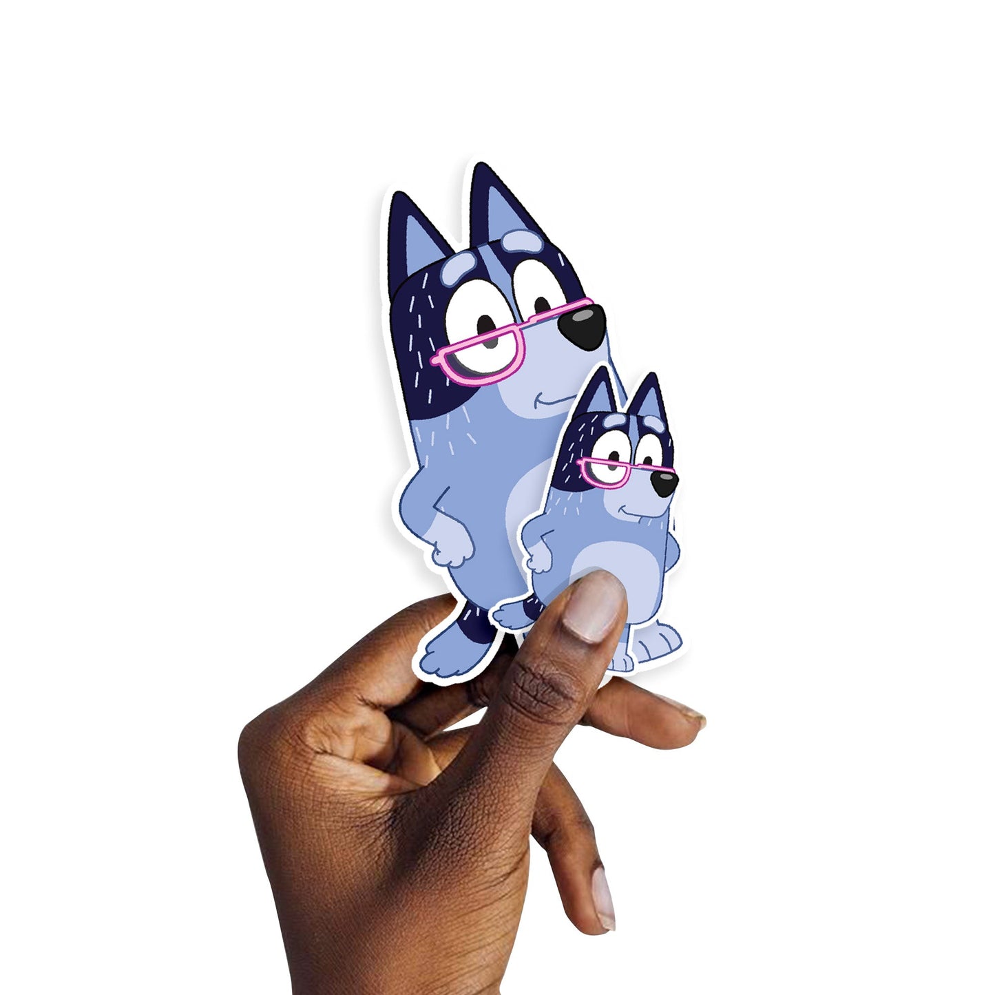 Bluey - 5 Character Minis (Mixed Sizes) - Official BBC - Nanna - Reusable Vinyl Decals
