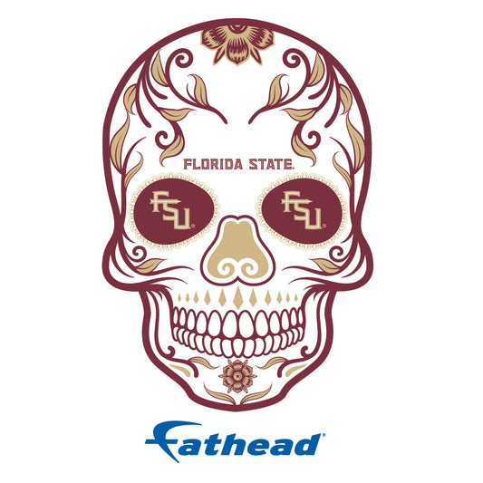 Florida State Seminoles - 5 Sugar Skull Logo Minis (Mixed Sizes) - Official NCAA - Reusable Vinyl Decals