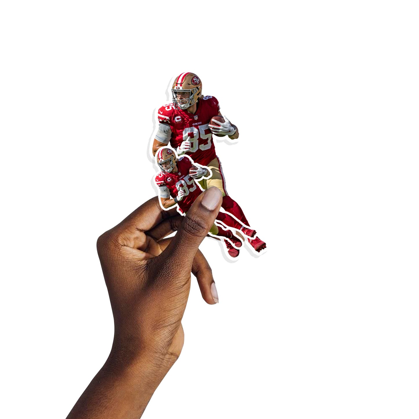 George Kittle - 5 Player Minis (Mixed Sizes) - Official NFL - San Francisco 49ers - Reusable Vinyl Decals