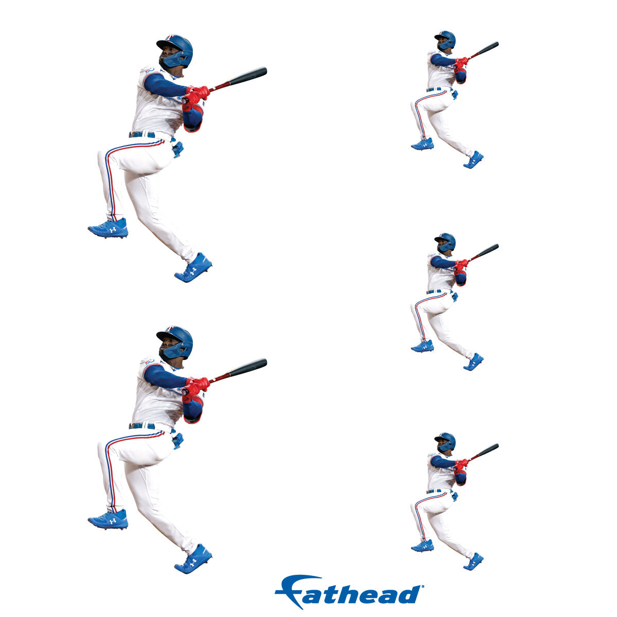 Adolis García - 5 Player Minis (Mixed Sizes) - Official MLB - Texas Rangers - Reusable Vinyl Decals