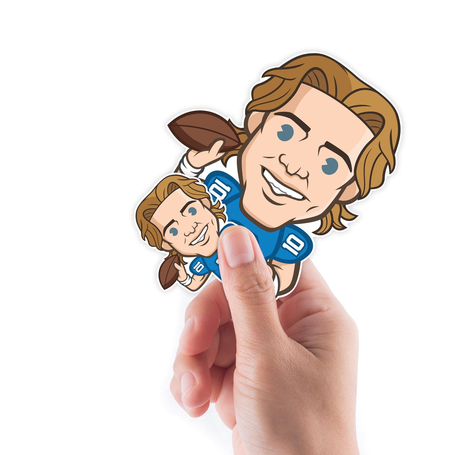 Justin Herbert - 5 Emoji Minis (Mixed Sizes) - Official NFLPA - Los Angeles Chargers - Reusable Vinyl Decals