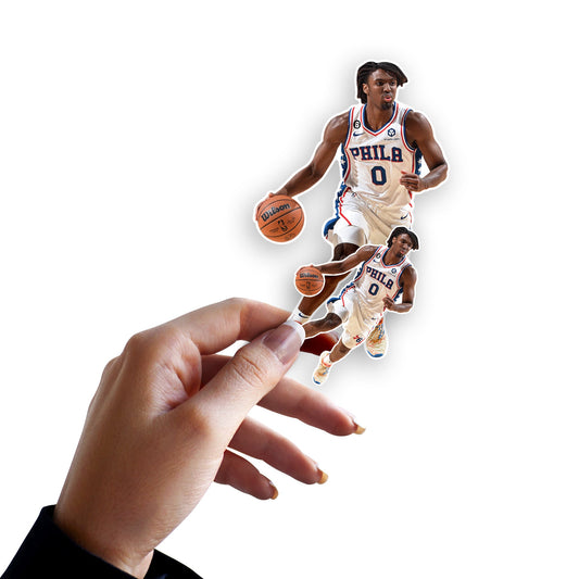 Tyrese Maxey - 5 Minis (Mixed Sizes) - Official NBA - Philadelphia 76ers - Reusable Vinyl Decals