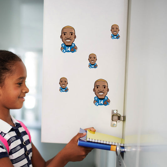 Amon-Ra St. Brown - 5 Emoji Minis (Mixed Sizes) - Official NFLPA - Detroit Lions - Reusable Vinyl Decals