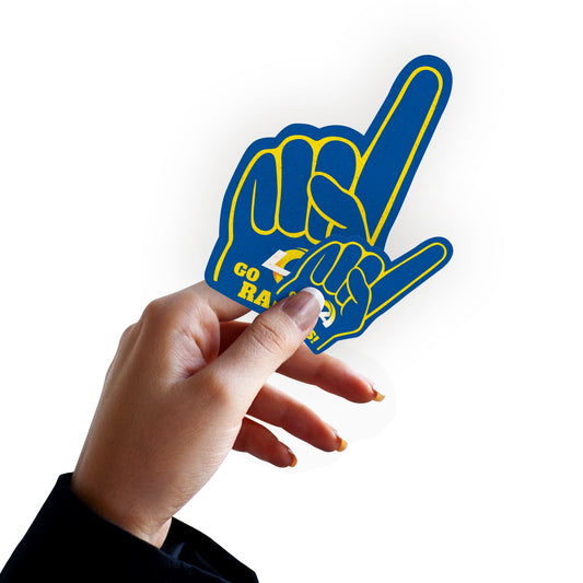 Los Angeles Rams - 4 Foam Finger Minis (Mixed Sizes) - Official NFL - Reusable Vinyl Decals