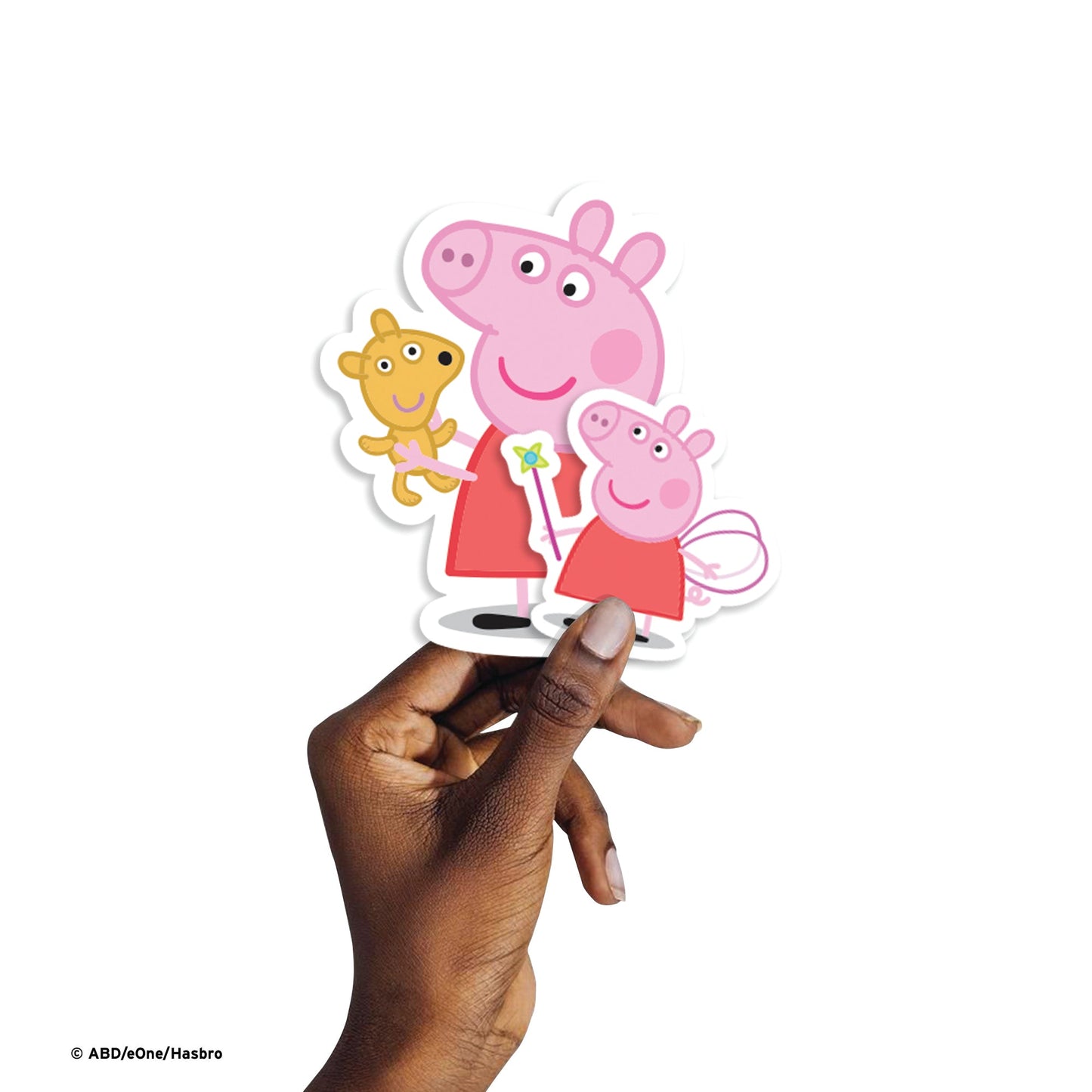 Peppa Pig - 5 Character Minis (Mixed Sizes) - Official Hasbro - Reusable Vinyl Decals