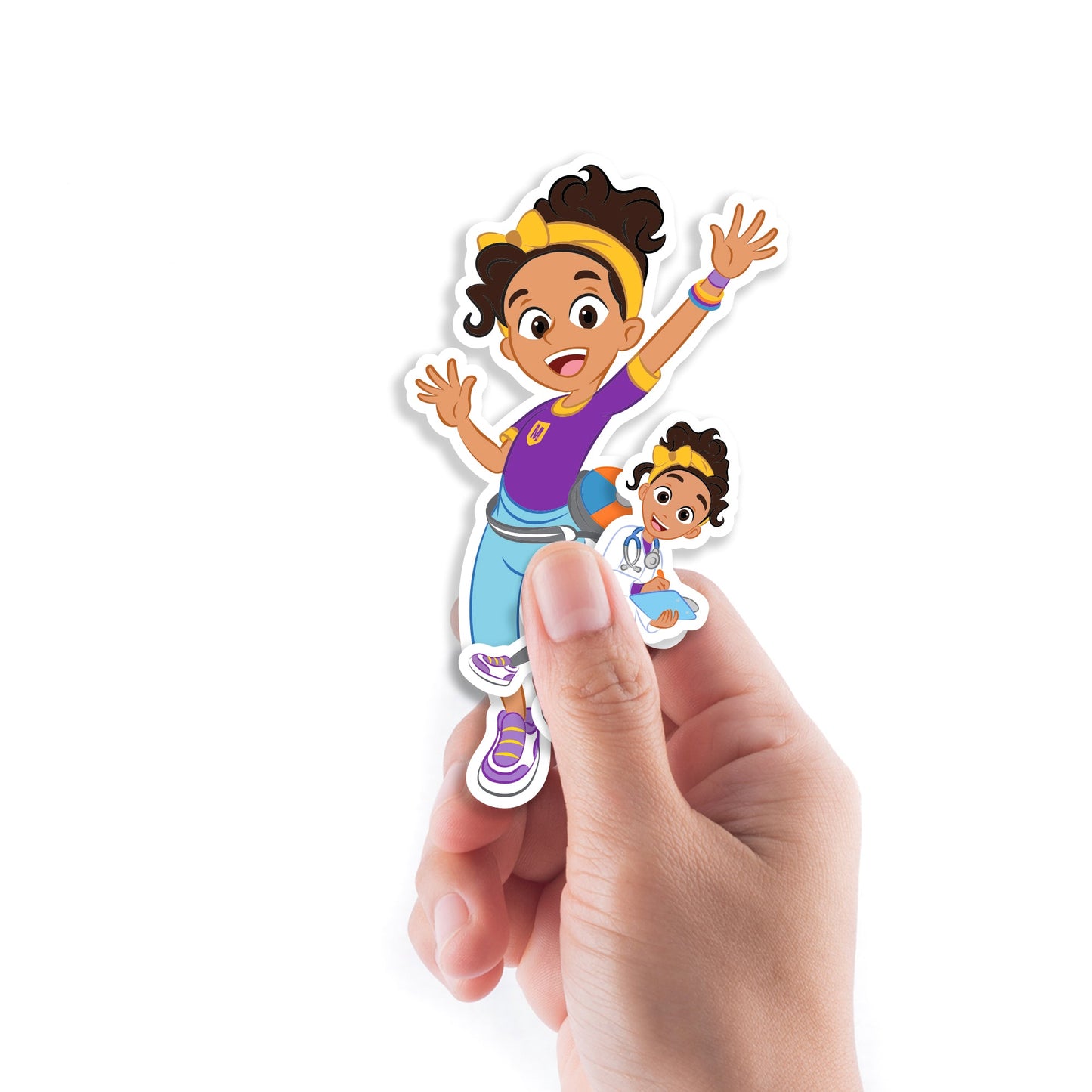 Meekah - 5 Character Minis (Mixed Sizes) - Official Blippi - Reusable Vinyl Decals