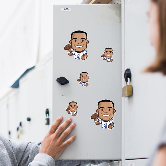 Dak Prescott - 5 Emoji Minis (Mixed Sizes) - Official NFLPA - Dallas Cowboys - Reusable Vinyl Decals