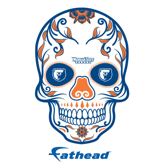Morgan State Bears - 5 Sugar Skull Logo Minis (Mixed Sizes) - Official NCAA - Reusable Vinyl Decals