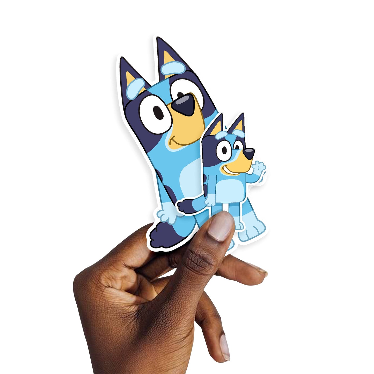 Bluey - 5 Character Minis (Mixed Sizes) - Official BBC - Reusable Vinyl Decals