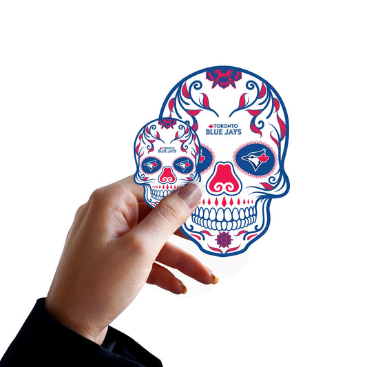 Toronto Blue Jays - 5 Sugar Skull Logo Minis (Mixed Sizes) - Official MLB - Reusable Vinyl Decals