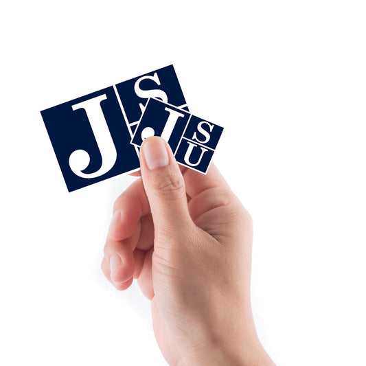 Jackson State Tigers - 5 Logo Minis (Mixed Sizes) - Official NCAA - Reusable Vinyl Decals
