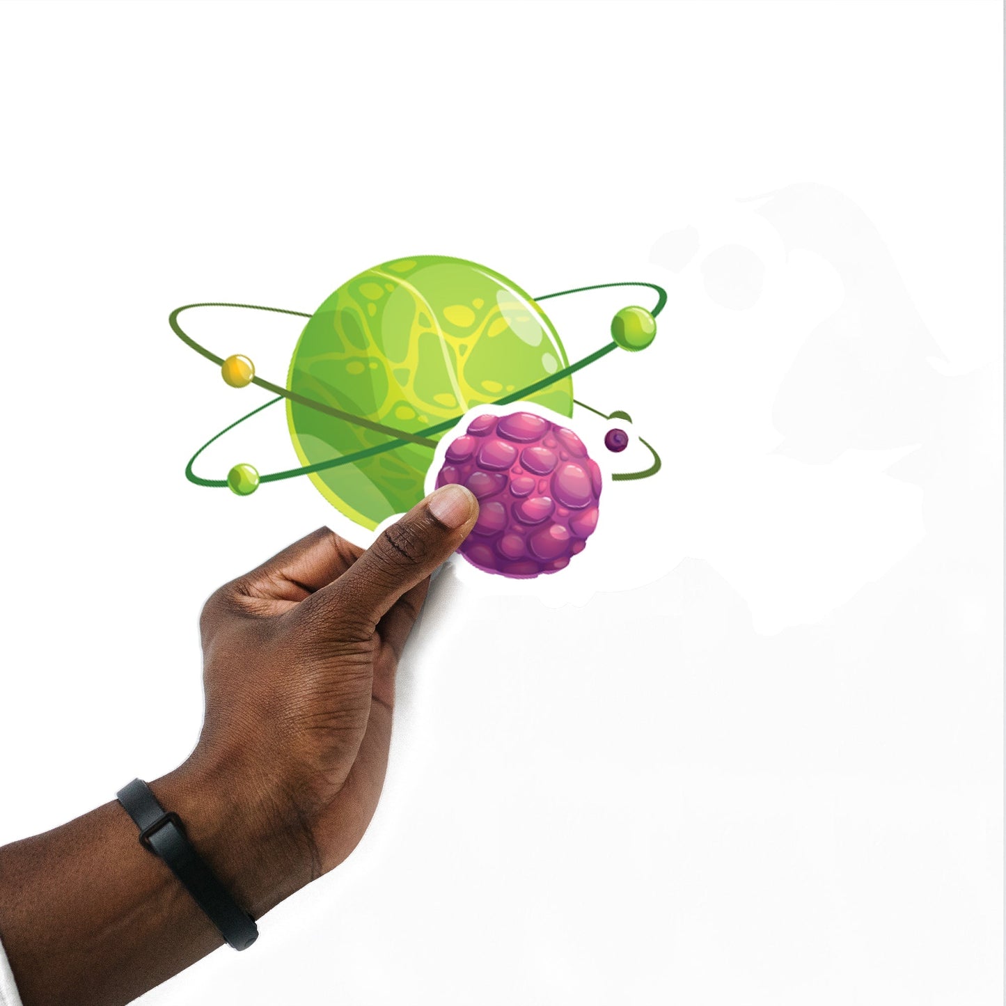 Sheet of 5 -Planets: Planets and Sun Minis        -   Removable    Adhesive Decal