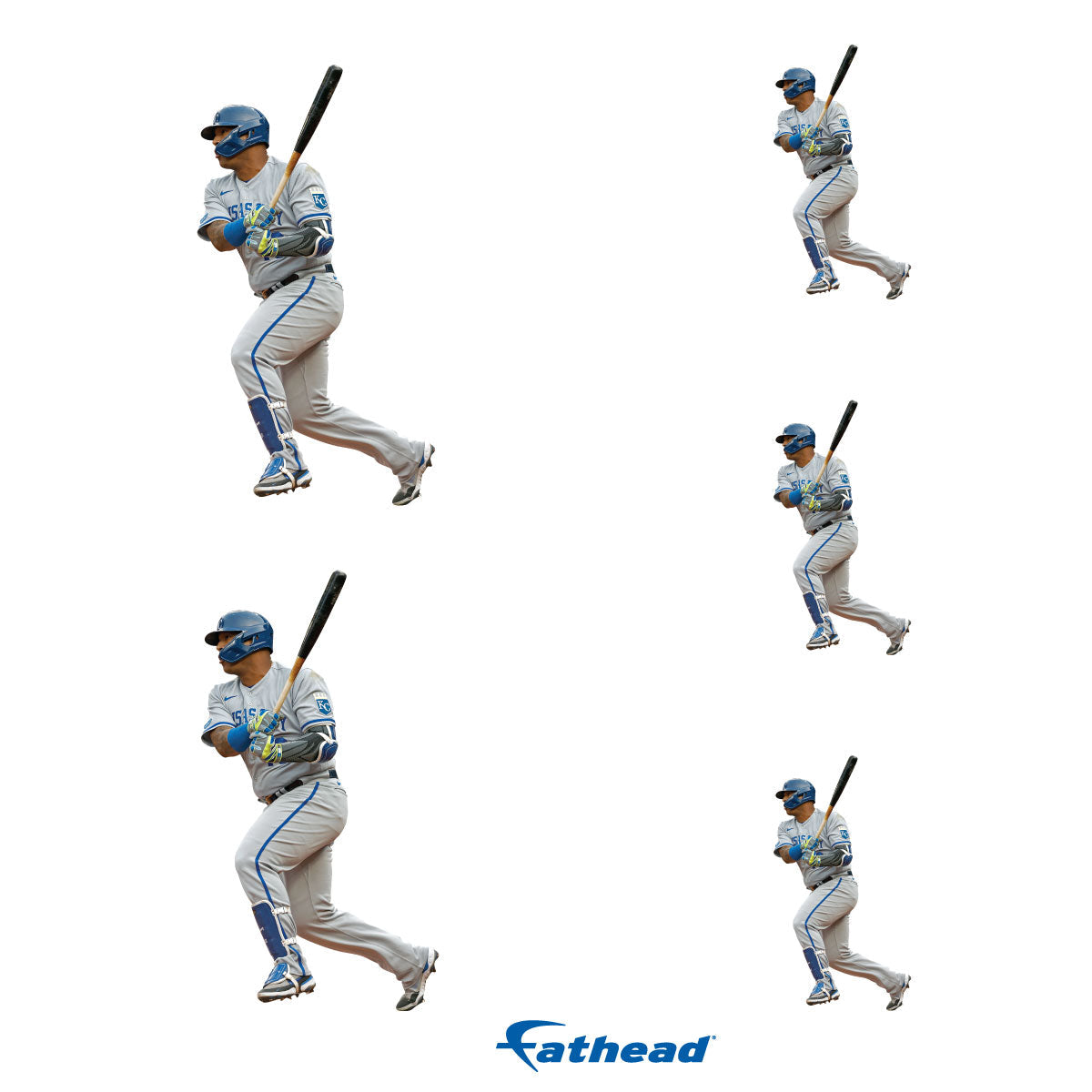Salvador Perez - 5 Player Minis (Mixed Sizes) - Official MLB - Kansas City Royals - Reusable Vinyl Decals