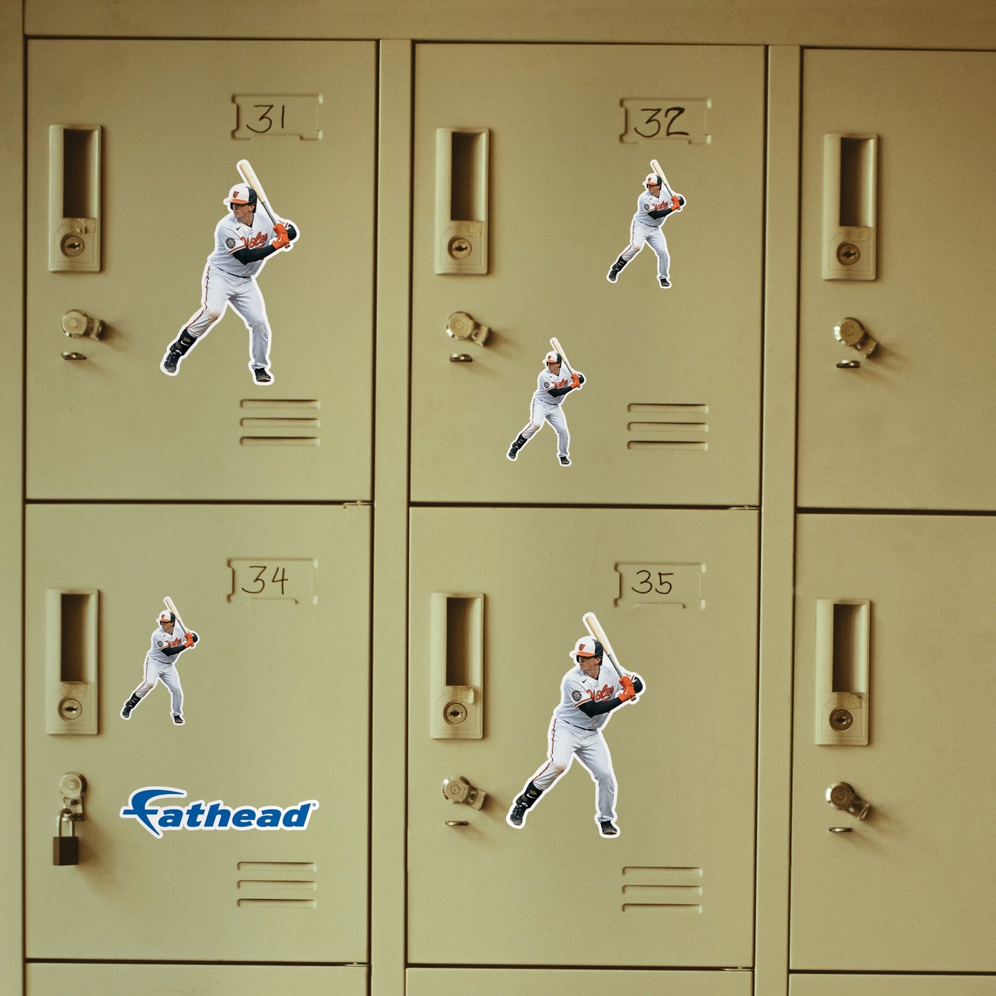 Adley Rutschman - 5 Minis (Mixed Sizes) - Official MLB - Baltimore Orioles - Reusable Vinyl Decals