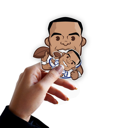 Dak Prescott - 5 Emoji Minis (Mixed Sizes) - Official NFLPA - Dallas Cowboys - Reusable Vinyl Decals