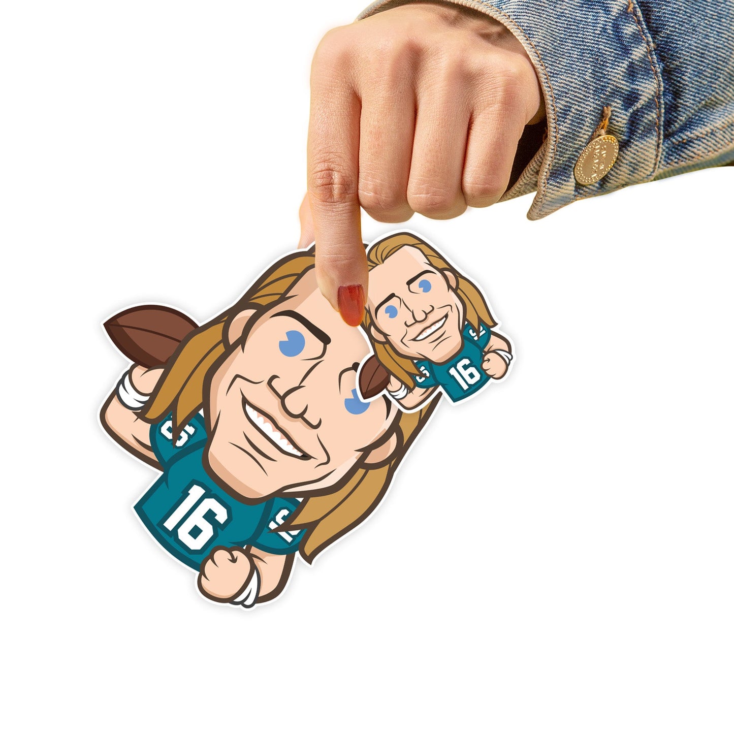 Trevor Lawrence - 5 Emoji Minis (Mixed Sizes) - Official NFLPA - Jacksonville Jaguars - Reusable Vinyl Decals