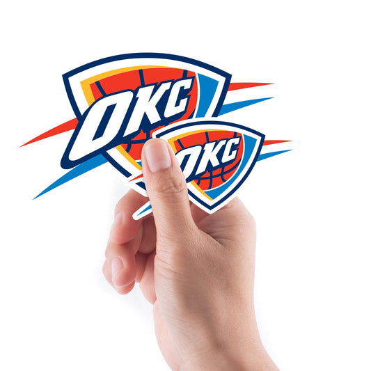 Oklahoma City Thunder - 5 Logo Minis (Mixed Sizes) - Official NBA - Reusable Vinyl Decals