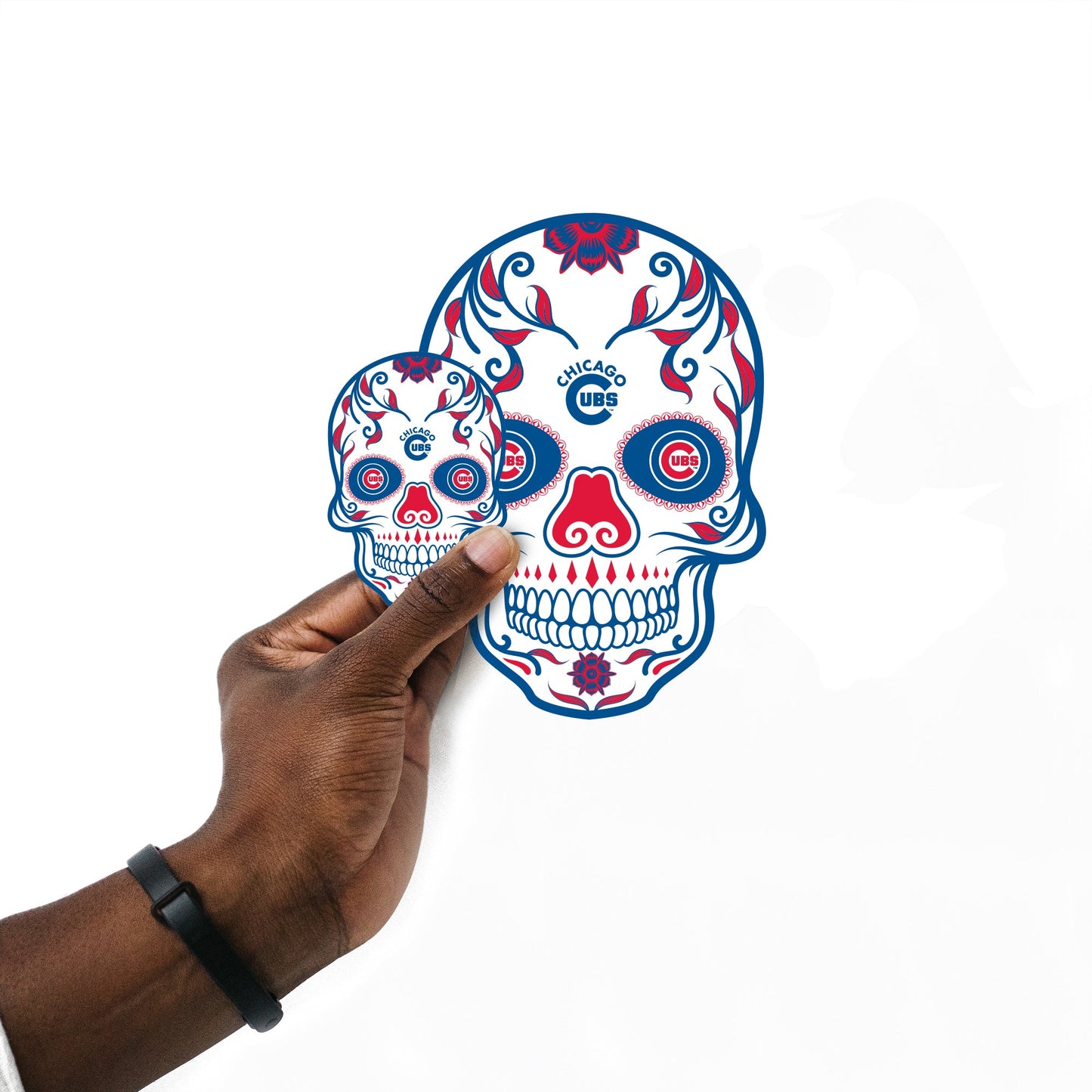 Chicago Cubs - 5 Sugar Skull Logo Minis (Mixed Sizes) - Official MLB - Reusable Vinyl Decals