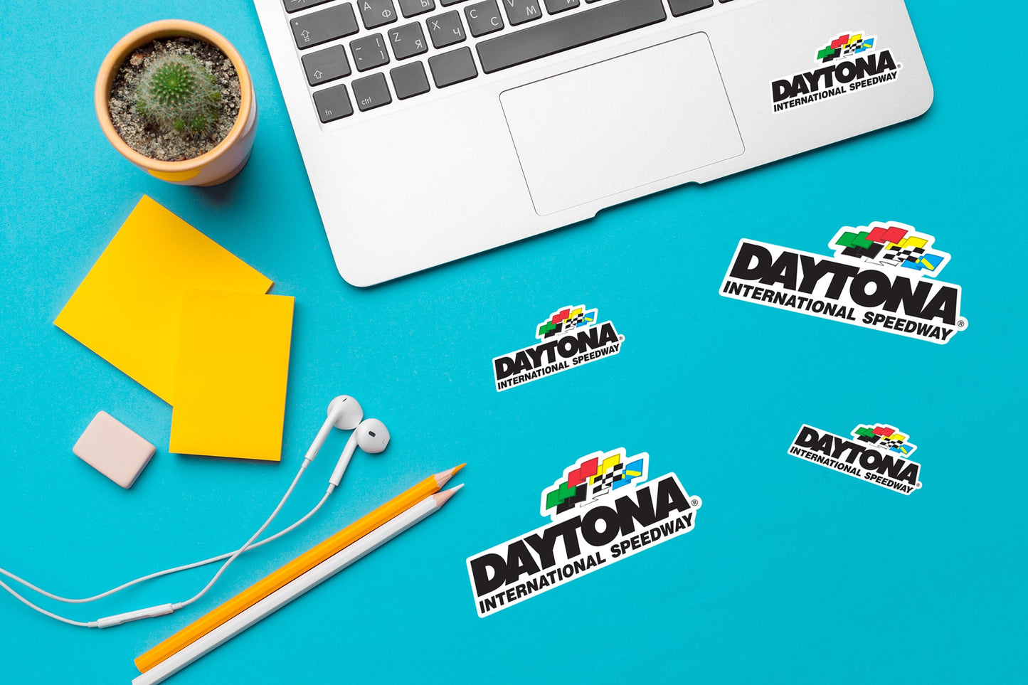 Daytona International Speedway - 5 Logo Minis (Mixed Sizes) - Official NASCAR - Reusable Vinyl Decals